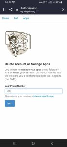 delete account telegram1